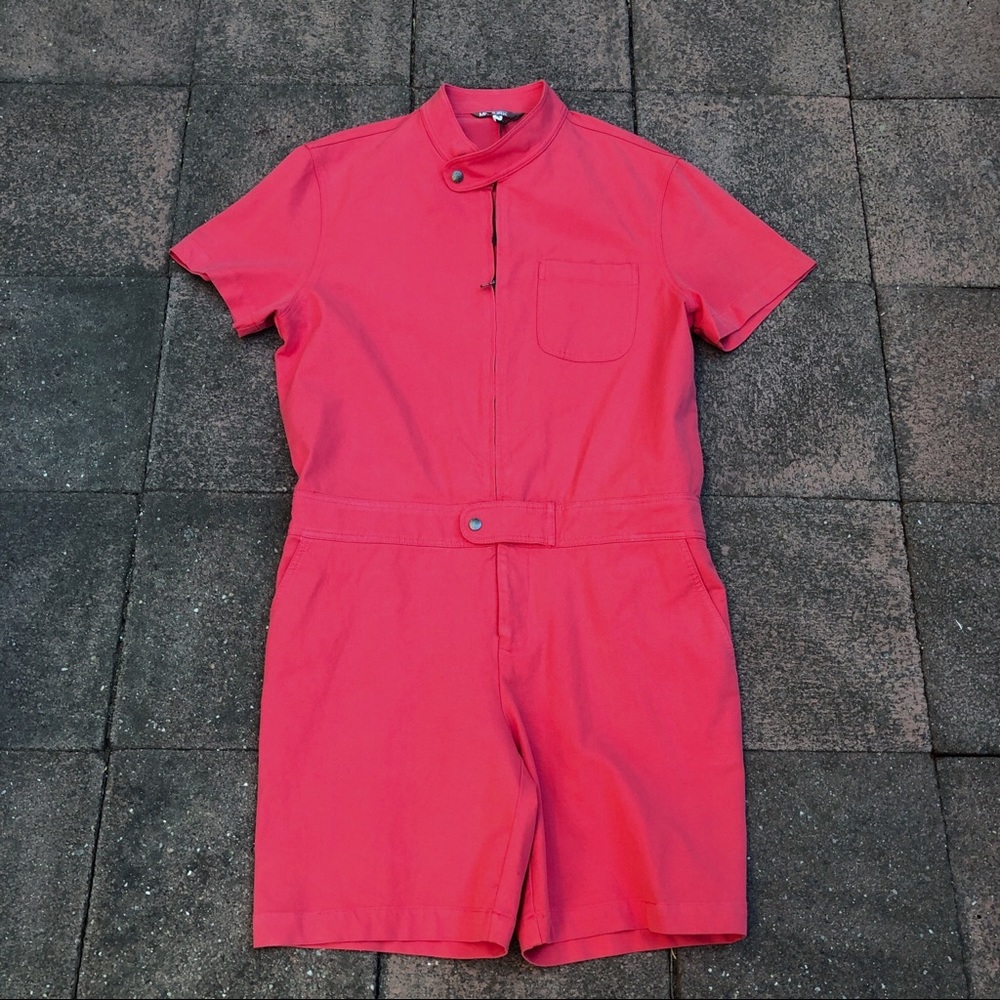 Mr. Turk Stretch Jumpsuit Romper Pink Men’s XL